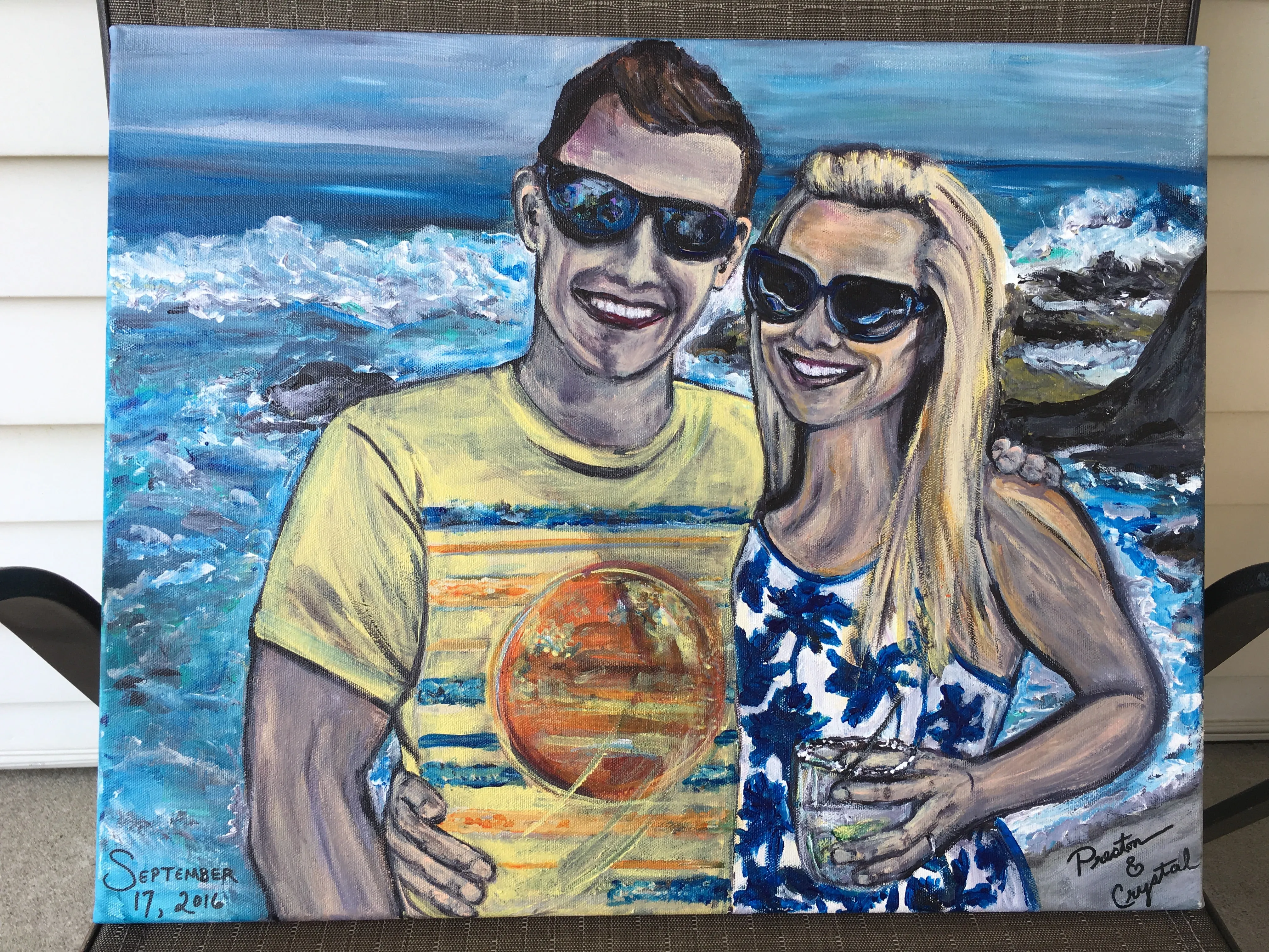 CUSTOM ORDER!   Special Occassion Portraits: Weddings, Anniversaries, Performance, Pets, etc.. / Acrylic on Canvas