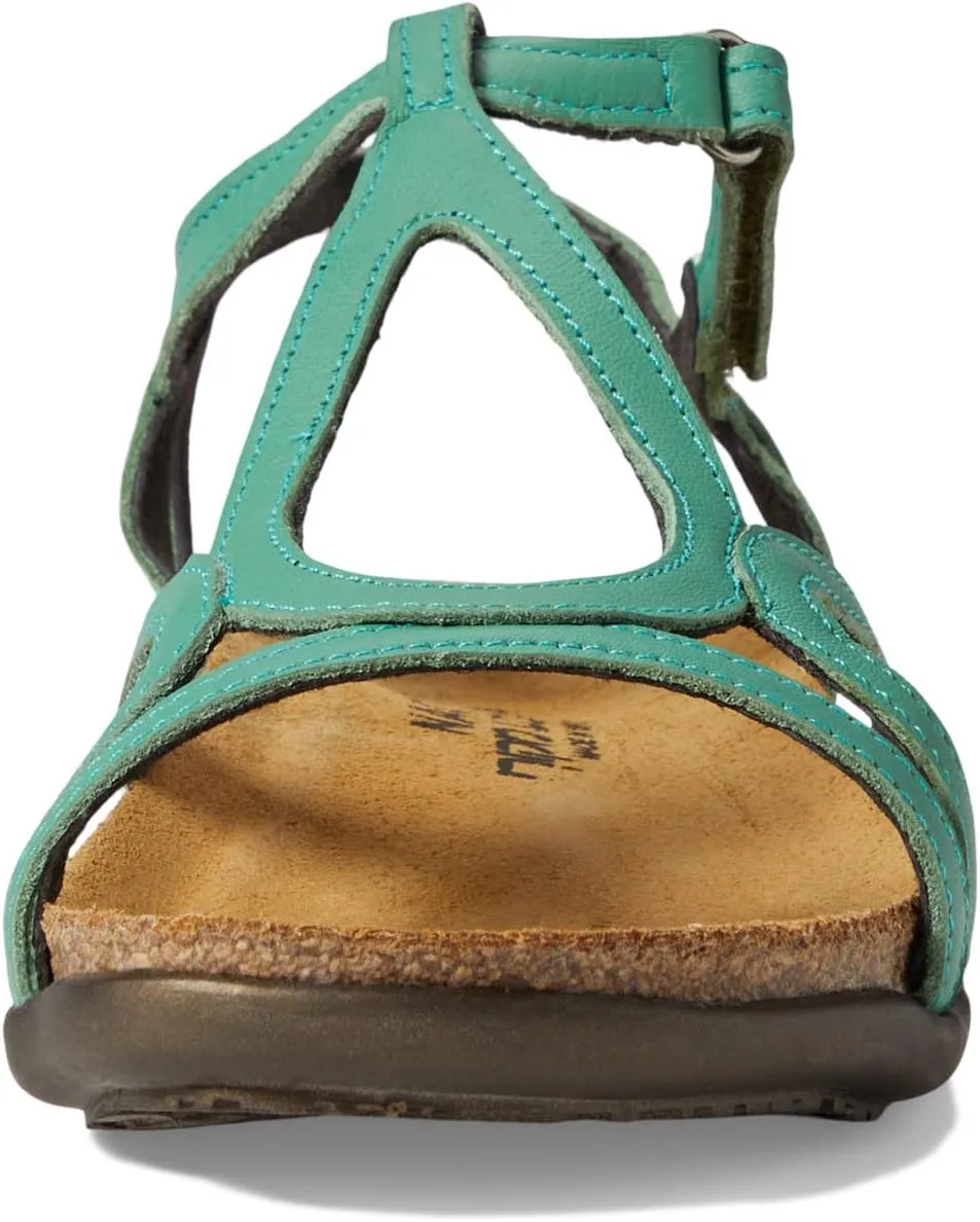 Dorith Naot Flat Sandals in Soft Jade Leather