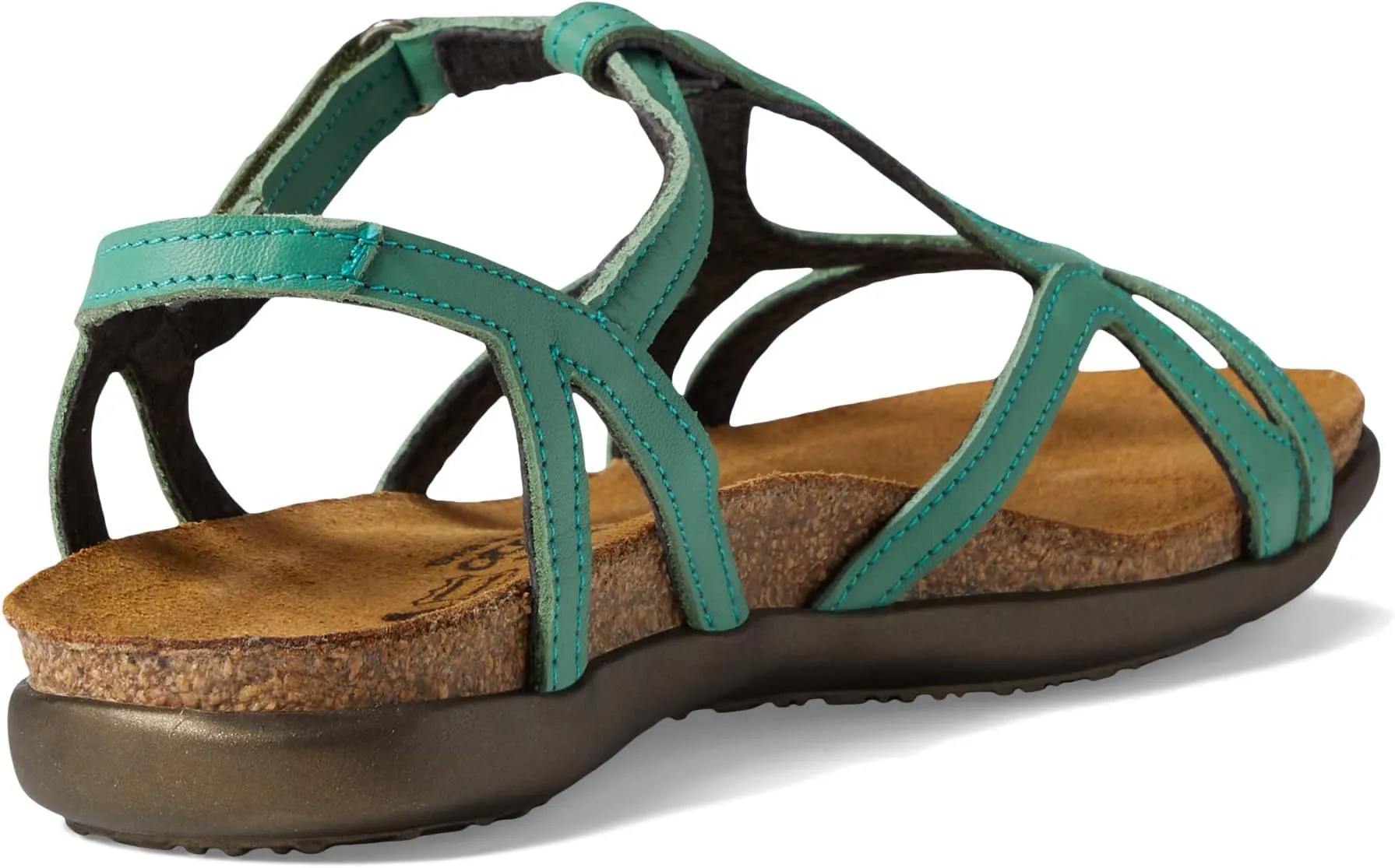 Dorith Naot Flat Sandals in Soft Jade Leather