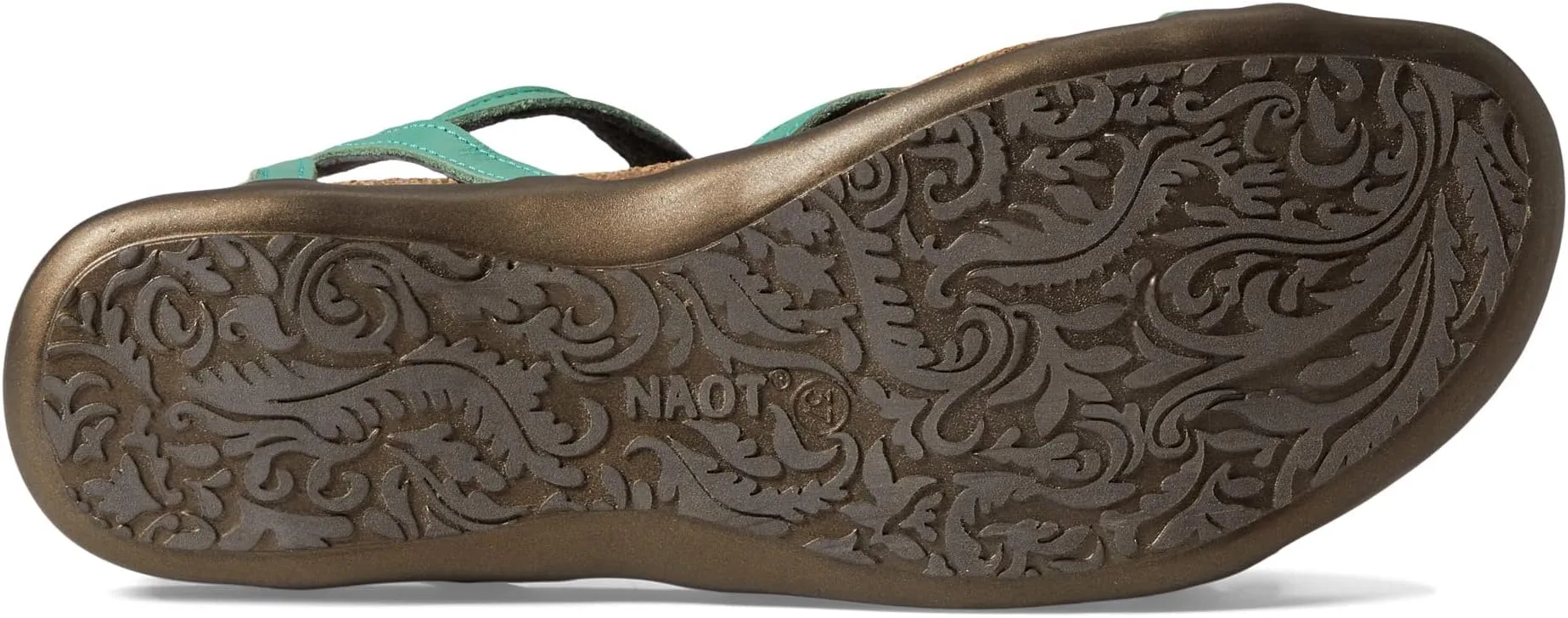 Dorith Naot Flat Sandals in Soft Jade Leather