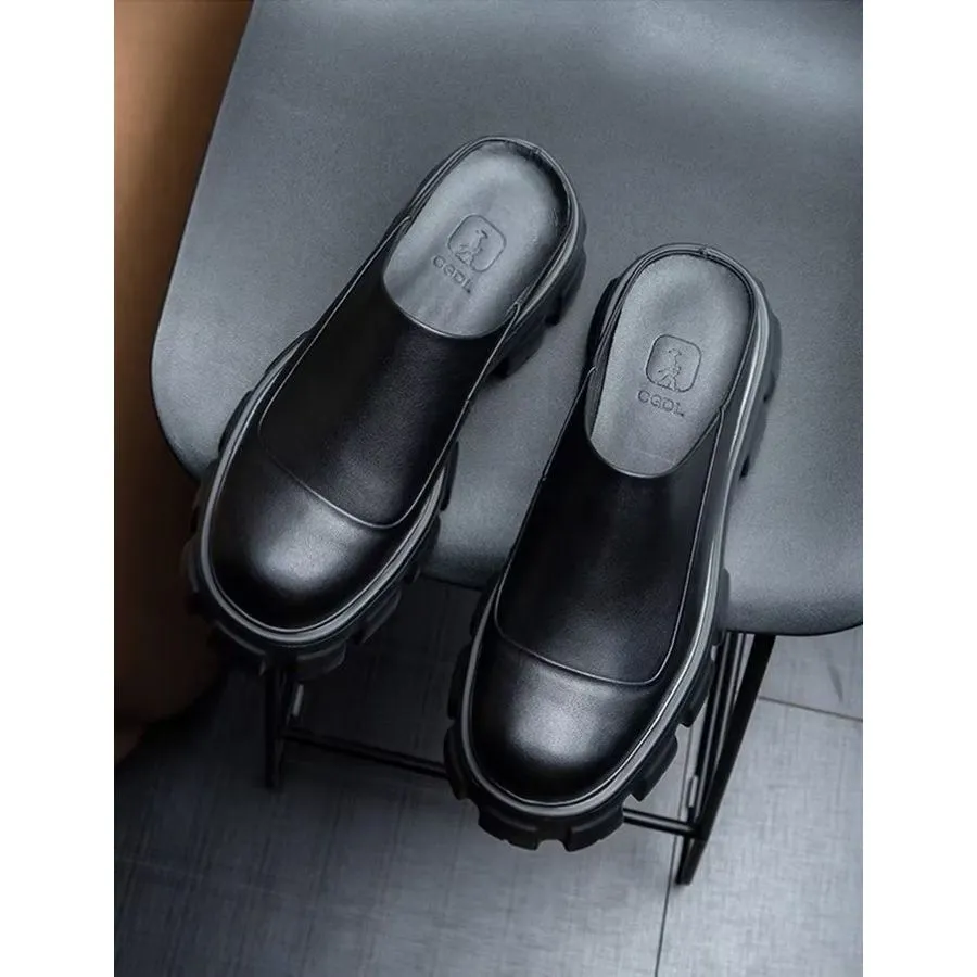 ElegantLux Platform Business Slippers