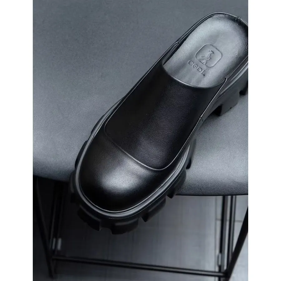 ElegantLux Platform Business Slippers