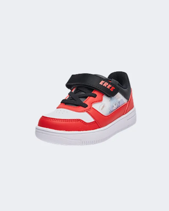 Erke Skateboard Kids Lifestyle Shoes White/Red/Black 77122101003-203