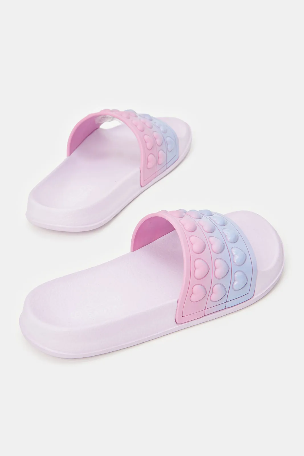 Girls Assorted Embossed Heart Slide