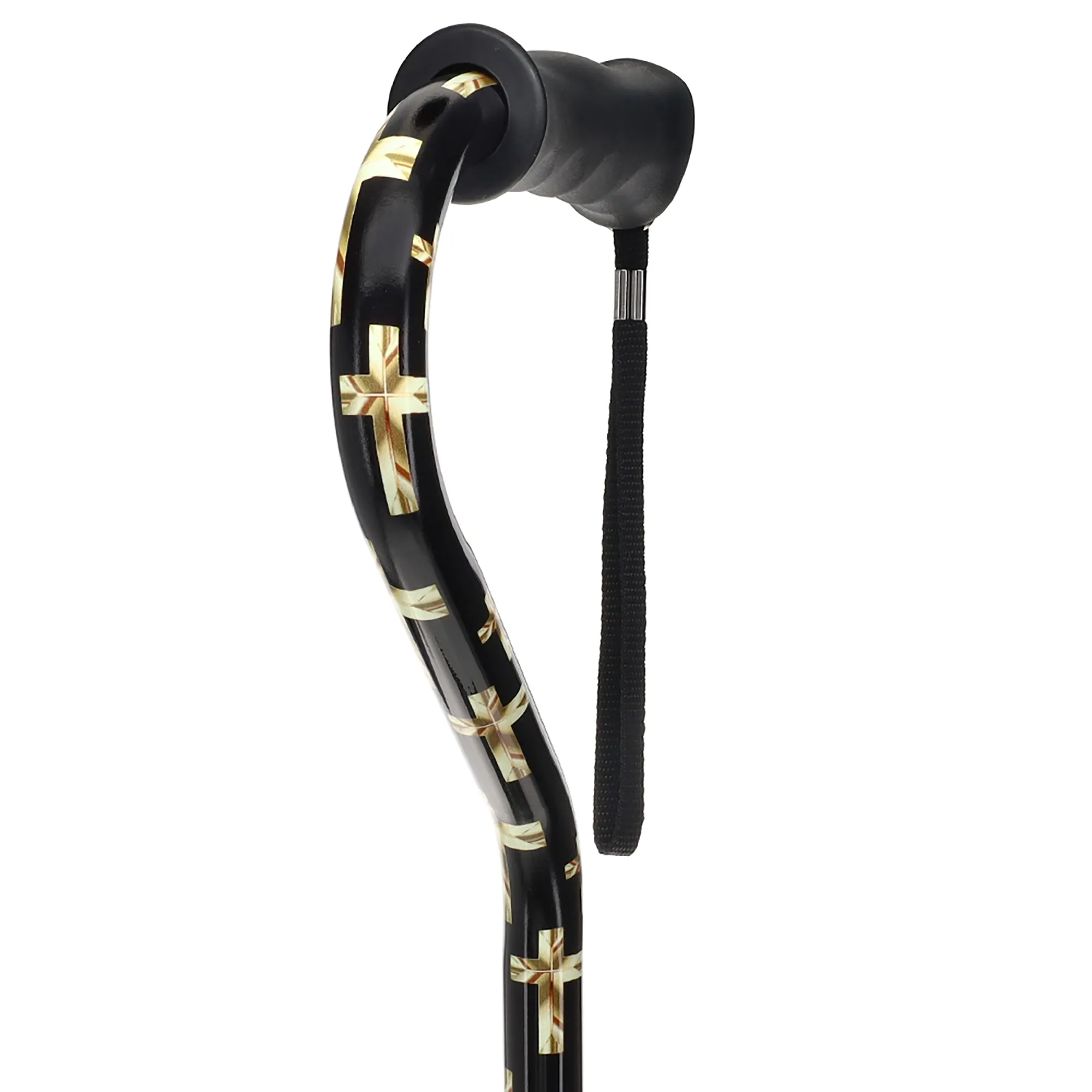 Golden Cross Designer Adjustable Cane: Comfort Grip Offset