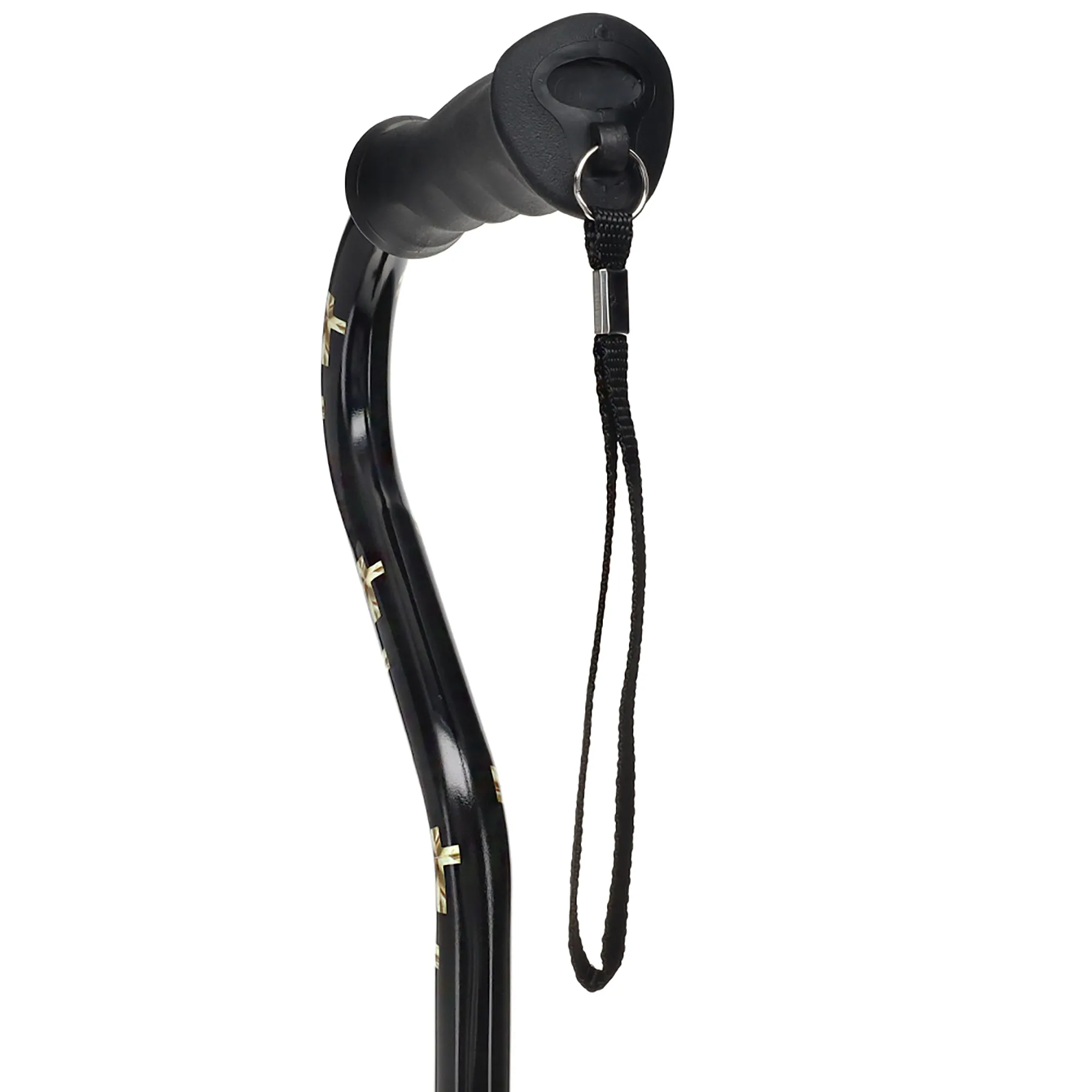 Golden Cross Designer Adjustable Cane: Comfort Grip Offset