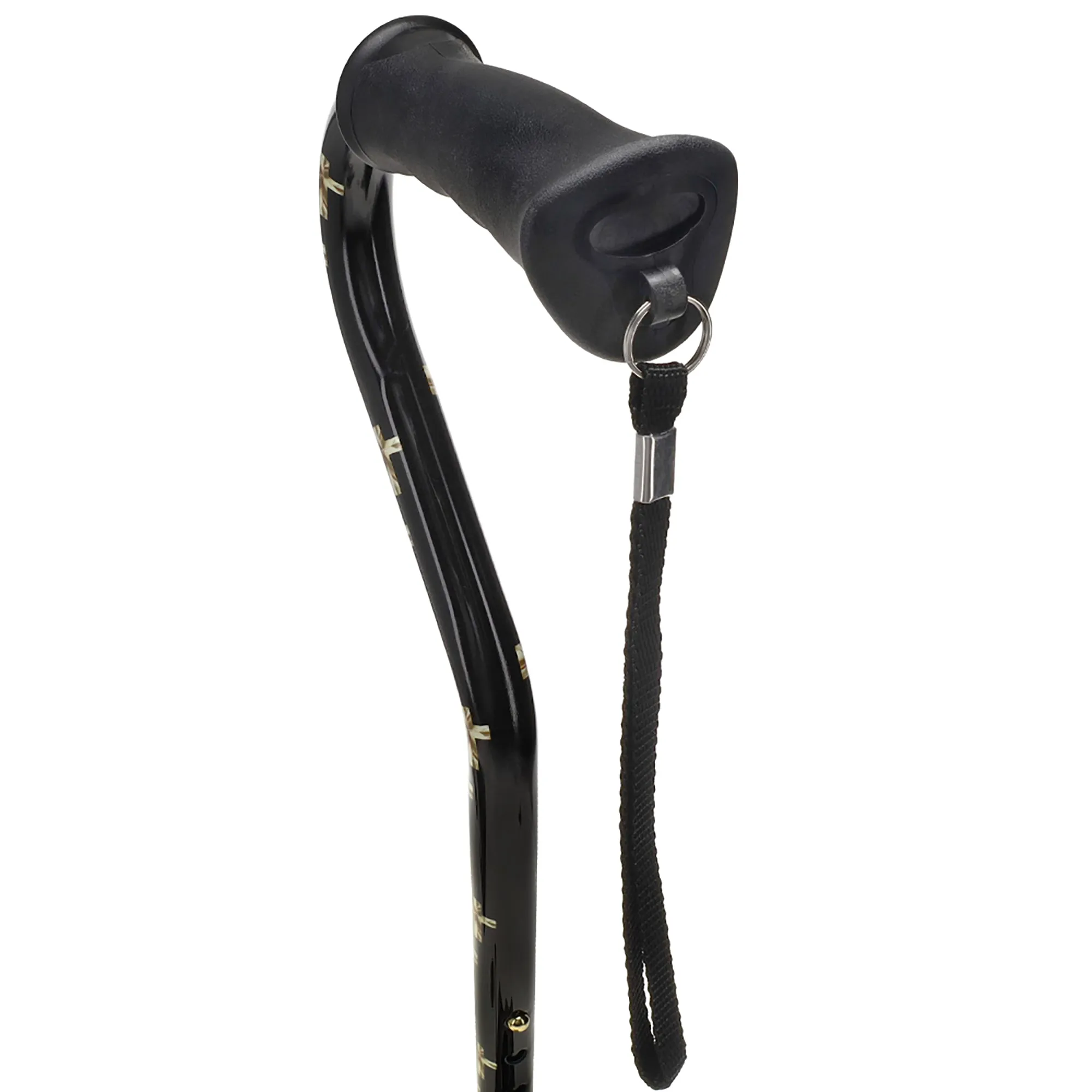 Golden Cross Designer Adjustable Cane: Comfort Grip Offset