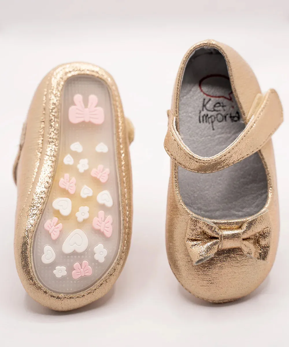 Golden Party wear Sandals for Infants