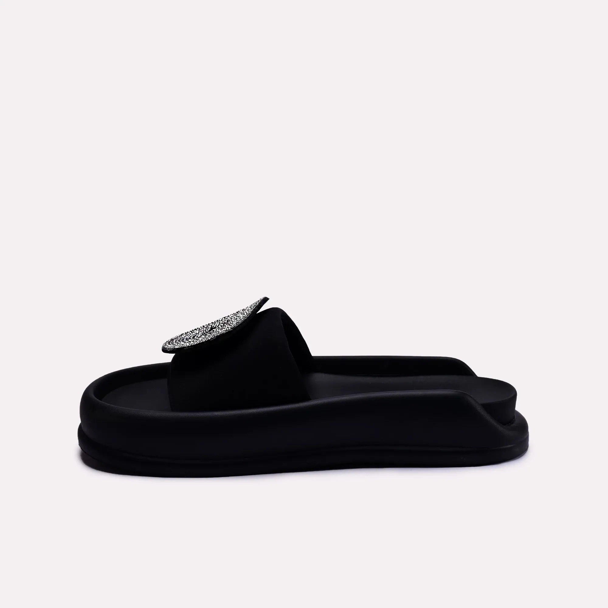 Hazel Black Platform Slides 0412350