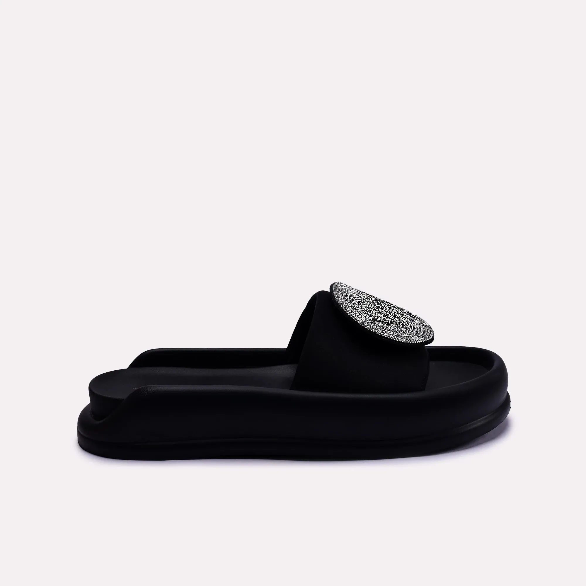 Hazel Black Platform Slides 0412350