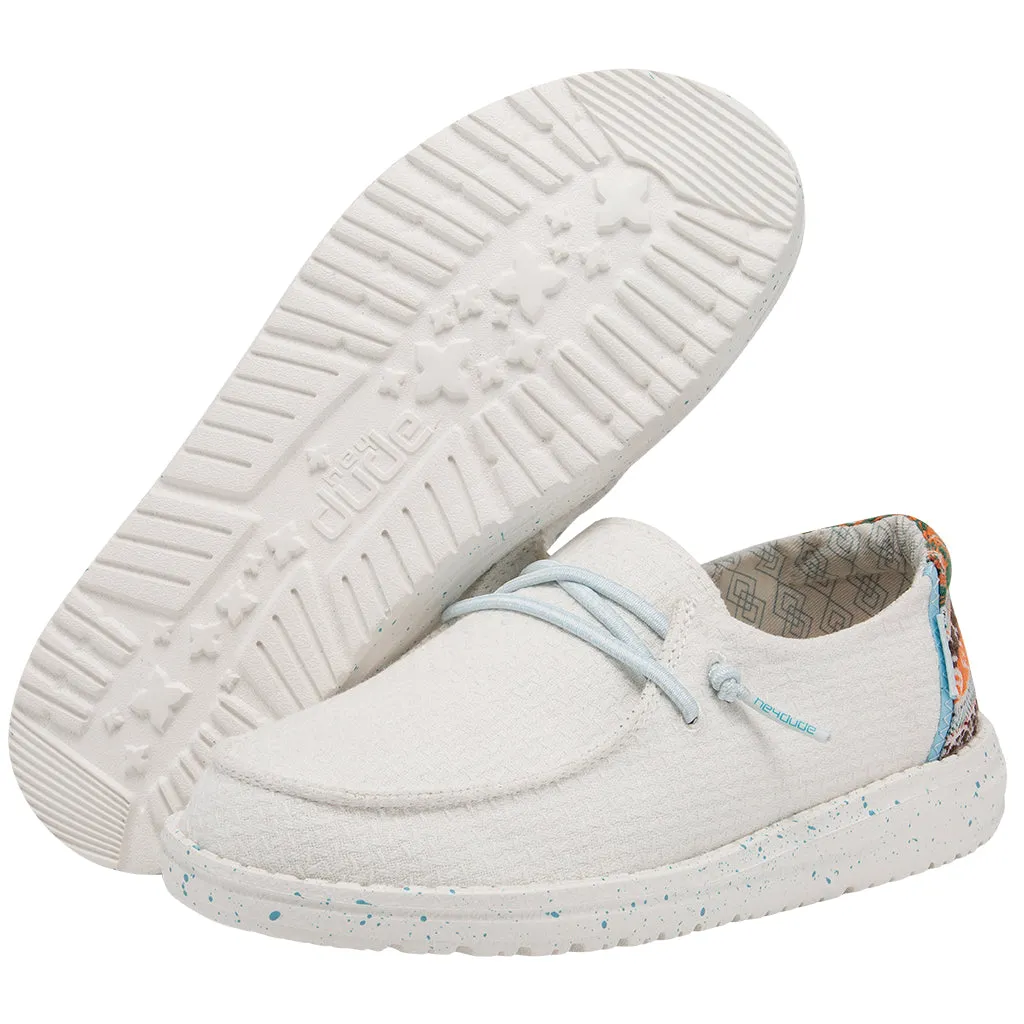 HEY DUDE KIDS WENDY YOUTH WHITE AZTEC - 130120204