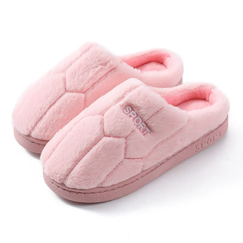 Honeycomb Plush Slippers for Women