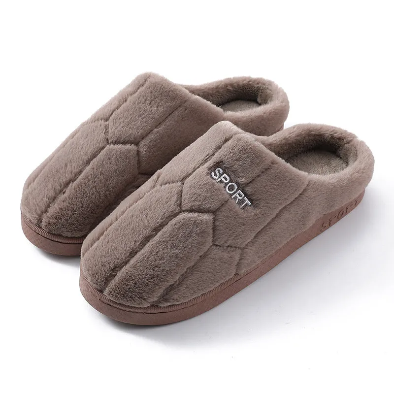 Honeycomb Plush Slippers for Women