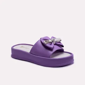 Lauren Purple Platform Slides 0412354