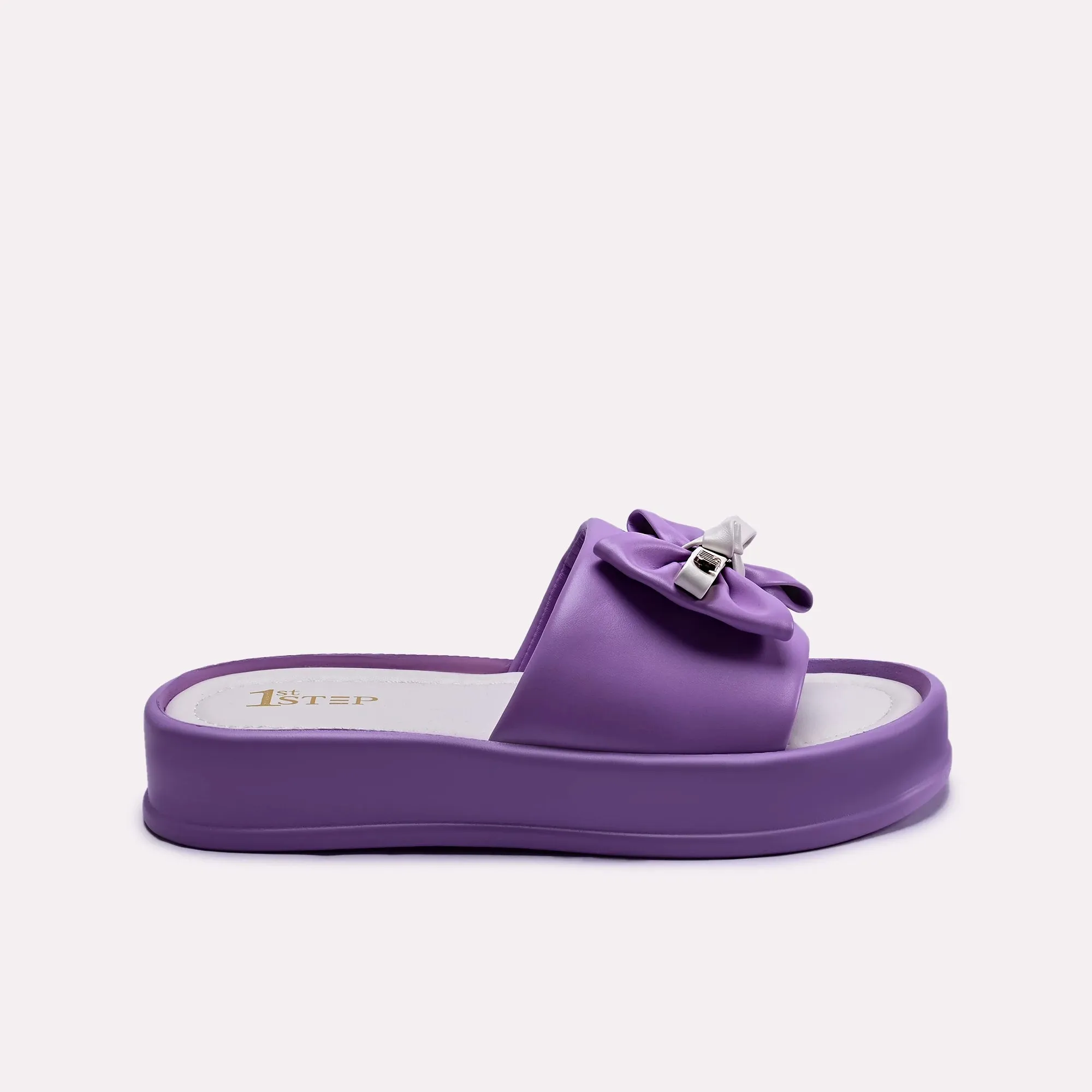 Lauren Purple Platform Slides 0412354