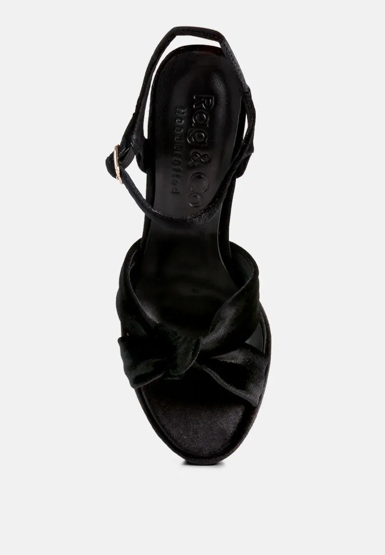 LIDDEL Black Platform Heel Sandals