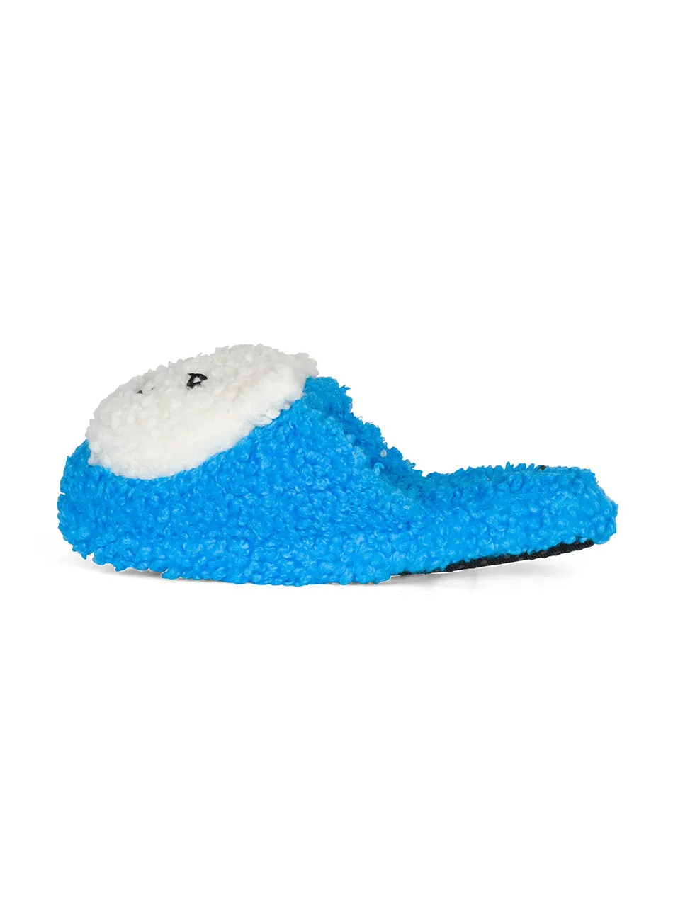 Lord Nermal Cozy Plush Face Slippers - Blue