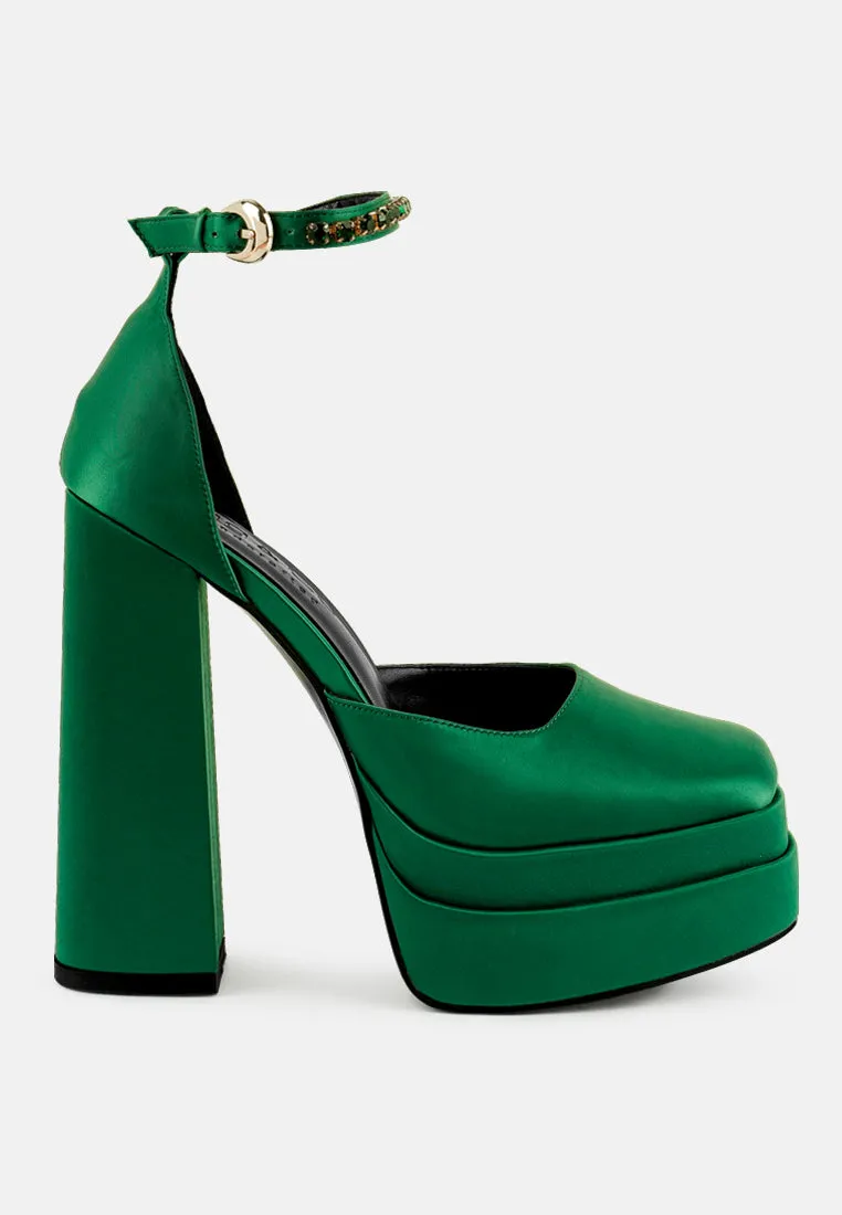 MARTINI Green Sky High Platform Sandals