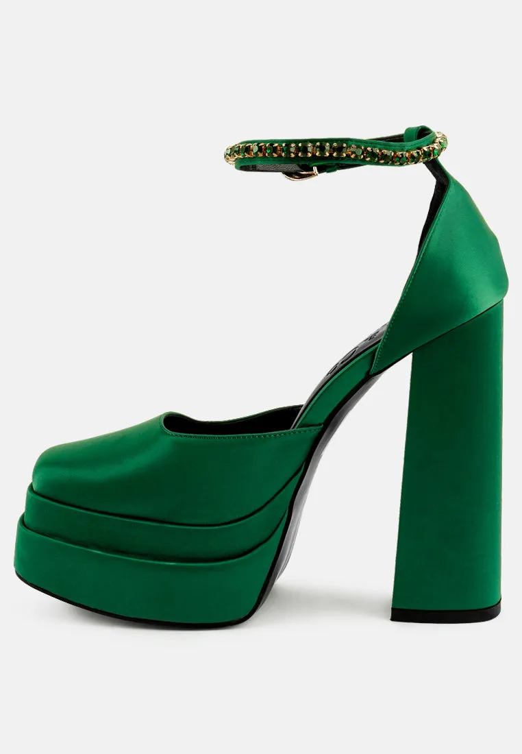 MARTINI Green Sky High Platform Sandals