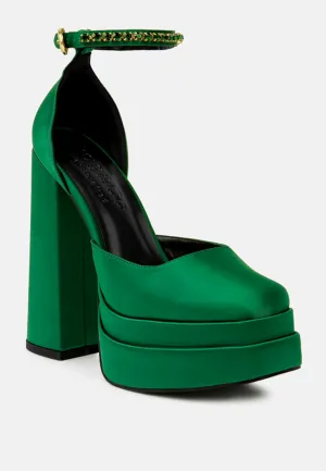 MARTINI Green Sky High Platform Sandals