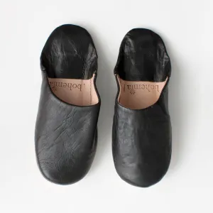 Men's Small Black Babouche Slippers