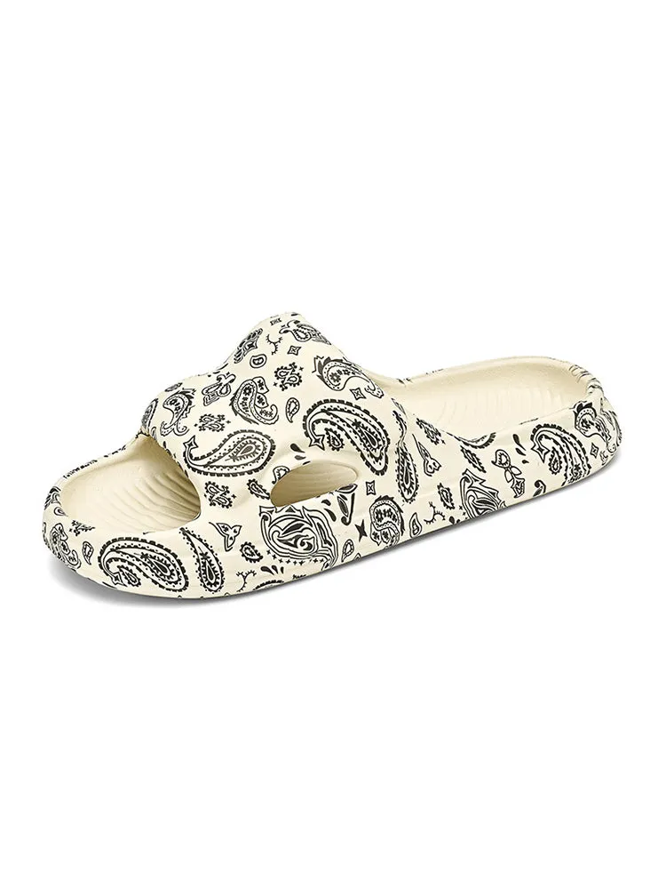 Men's Thick-Soled Cashew Non-Slip Beach Slippers