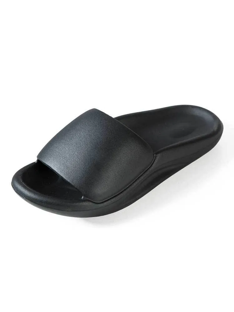 Men's Thick-Soled Solid Color All Occasions Beach Slippers