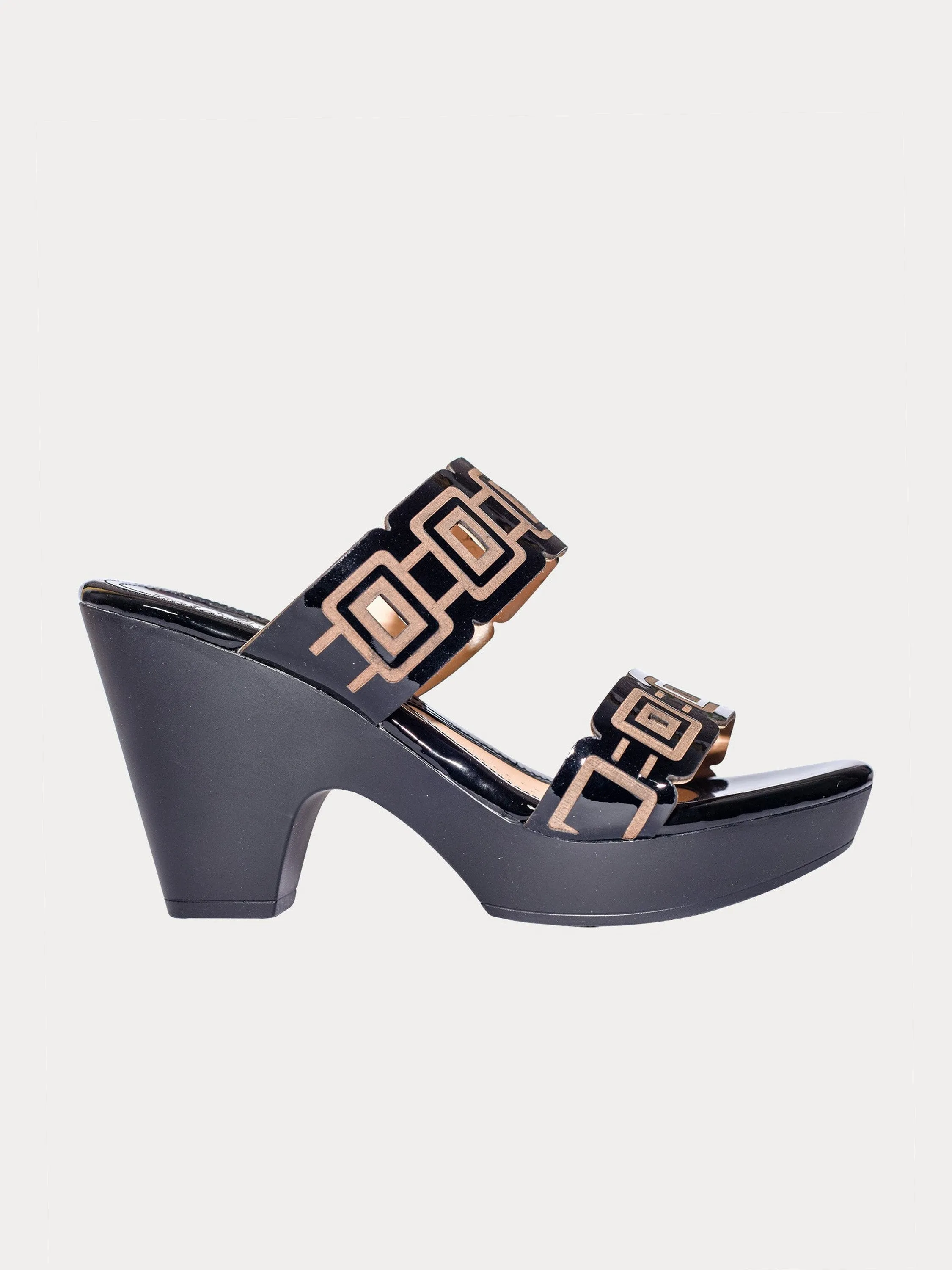 Michelle Morgan Chain Pattern Heeled Sandals