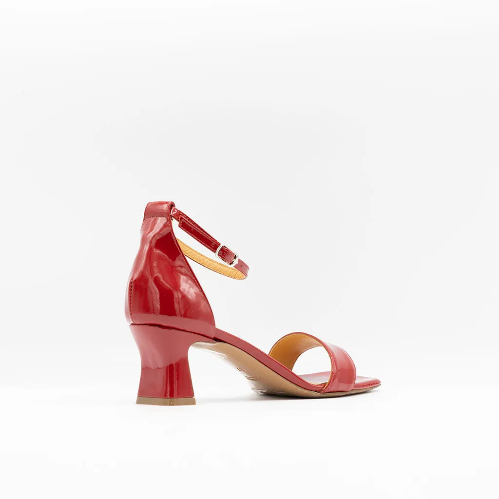 Mid-Heeled Sandals Red Patent