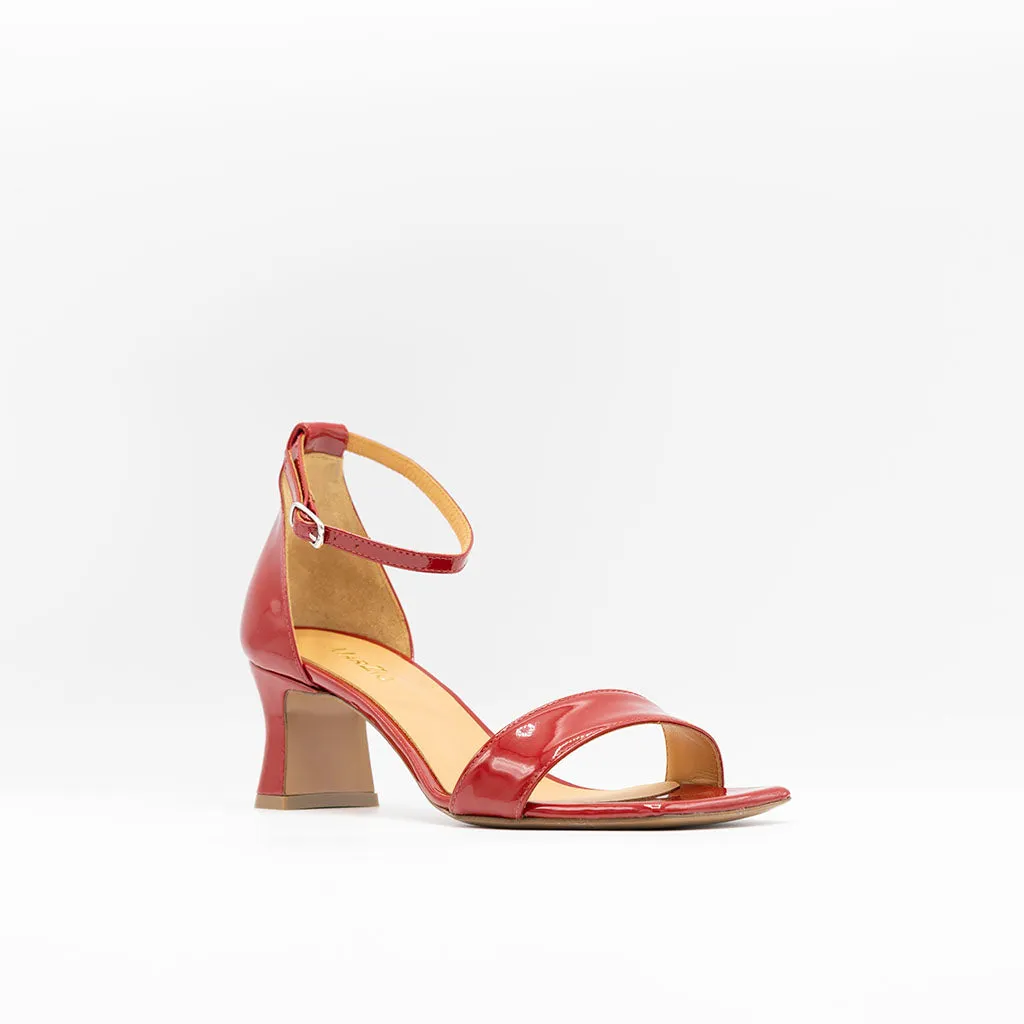 Mid-Heeled Sandals Red Patent