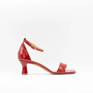 Mid-Heeled Sandals Red Patent