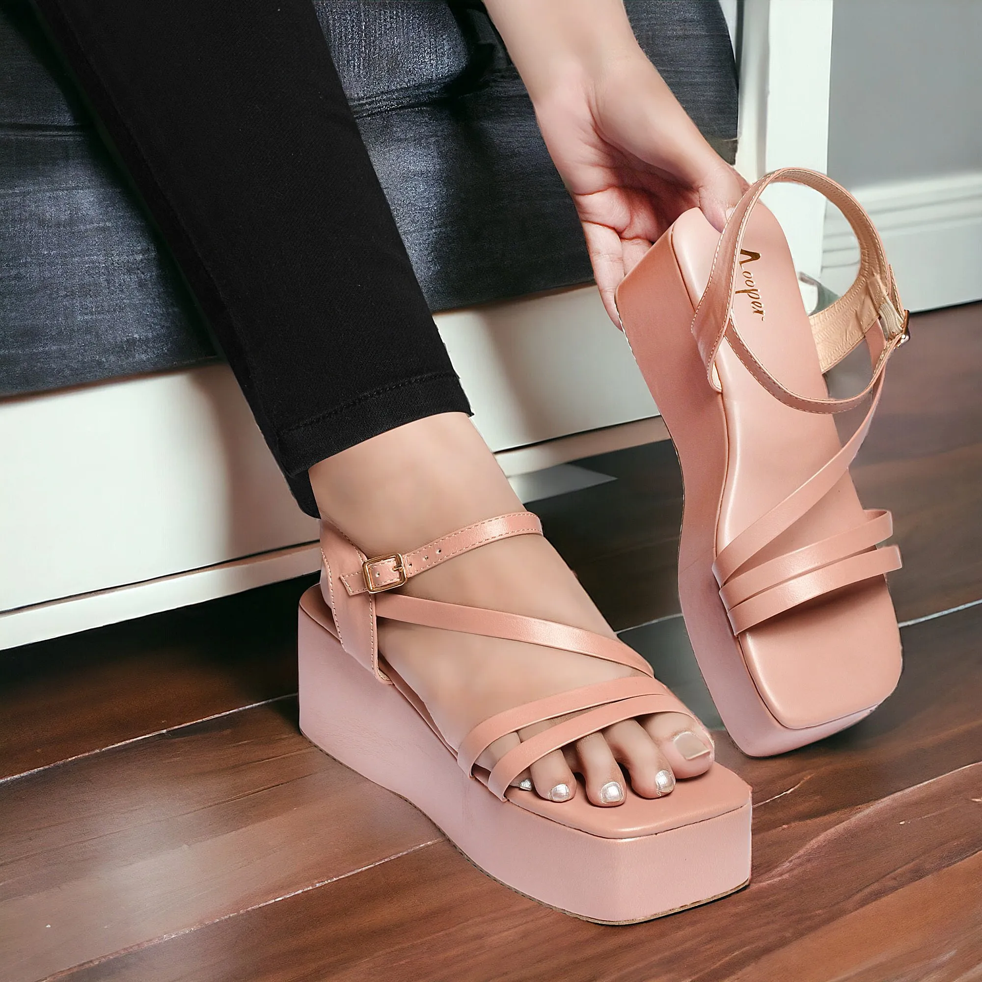 MissStrappy Platform Chunky Heels