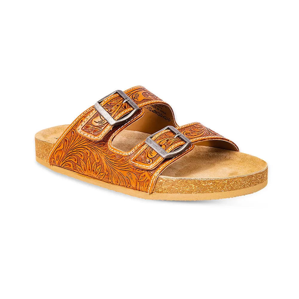 Molly Megan Hand-Tooled Sandals