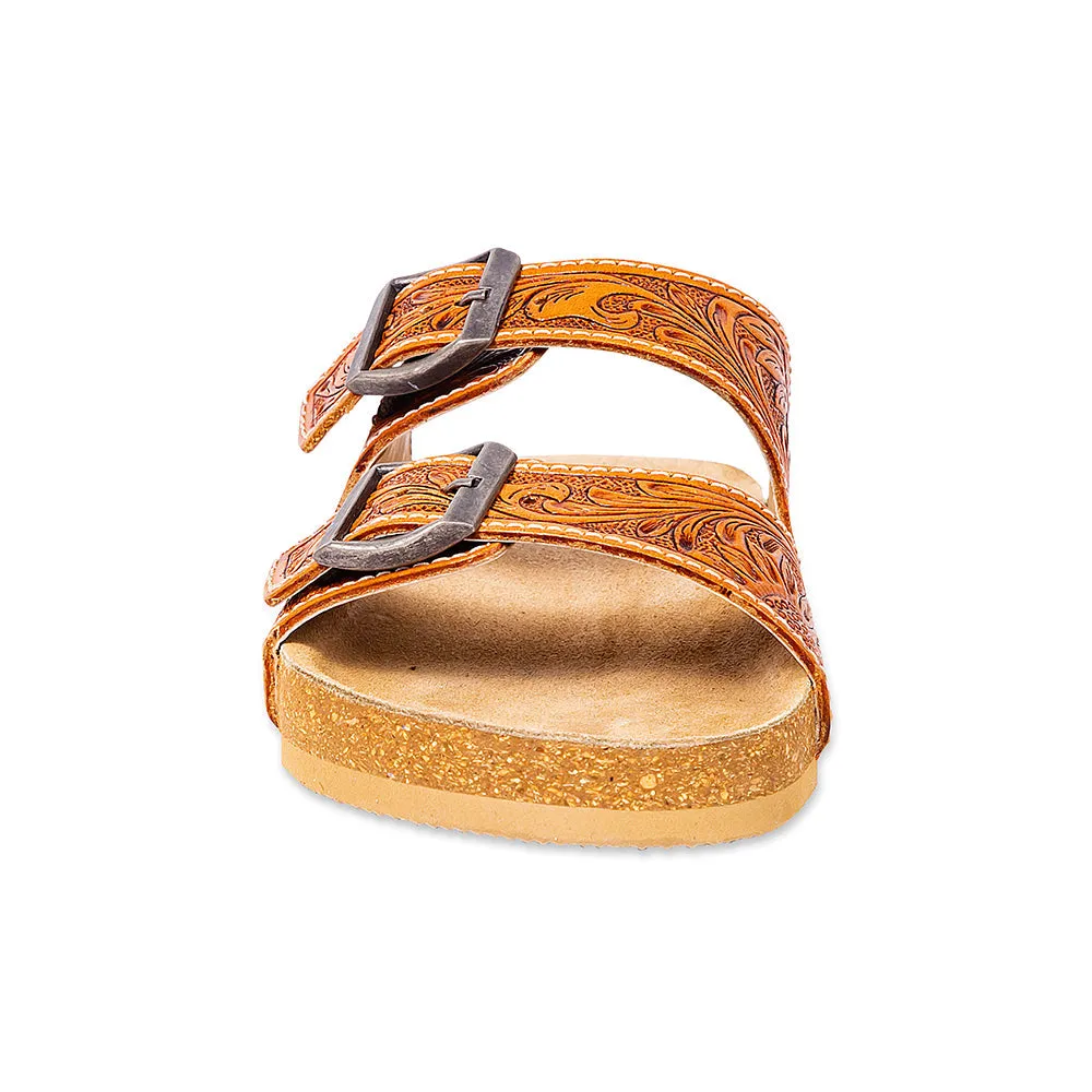 Molly Megan Hand-Tooled Sandals