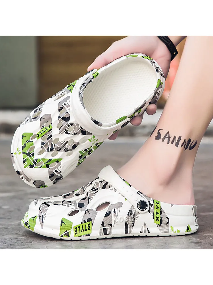 Non-Slip Summer Thick-Soled Beach Print Slipper&Sandals