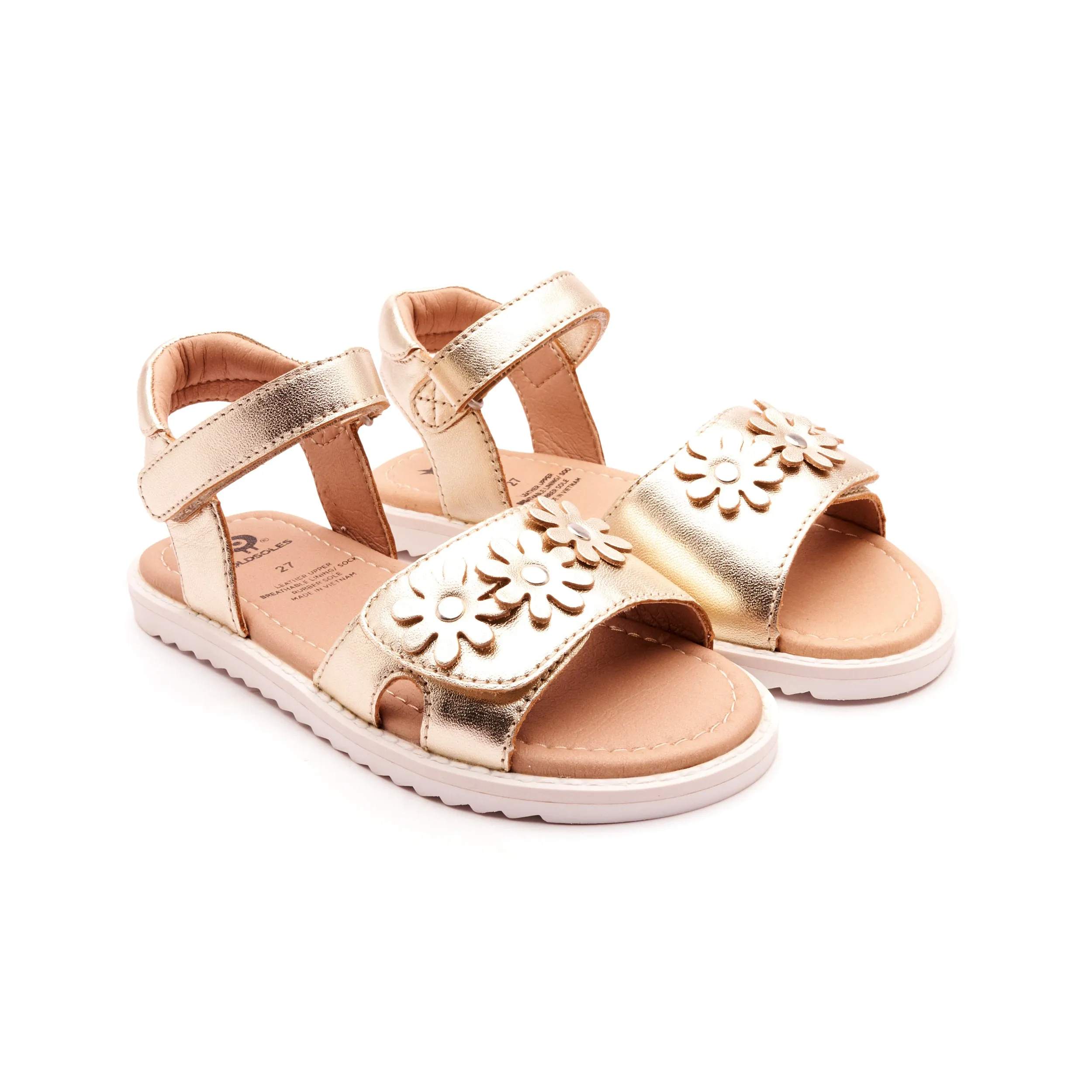 OLD SOLES FLOWER SANDAL - GOLD