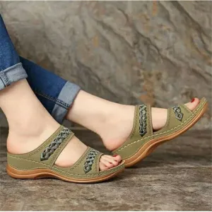 One word sandals women's spring new muffin thick sole slippers