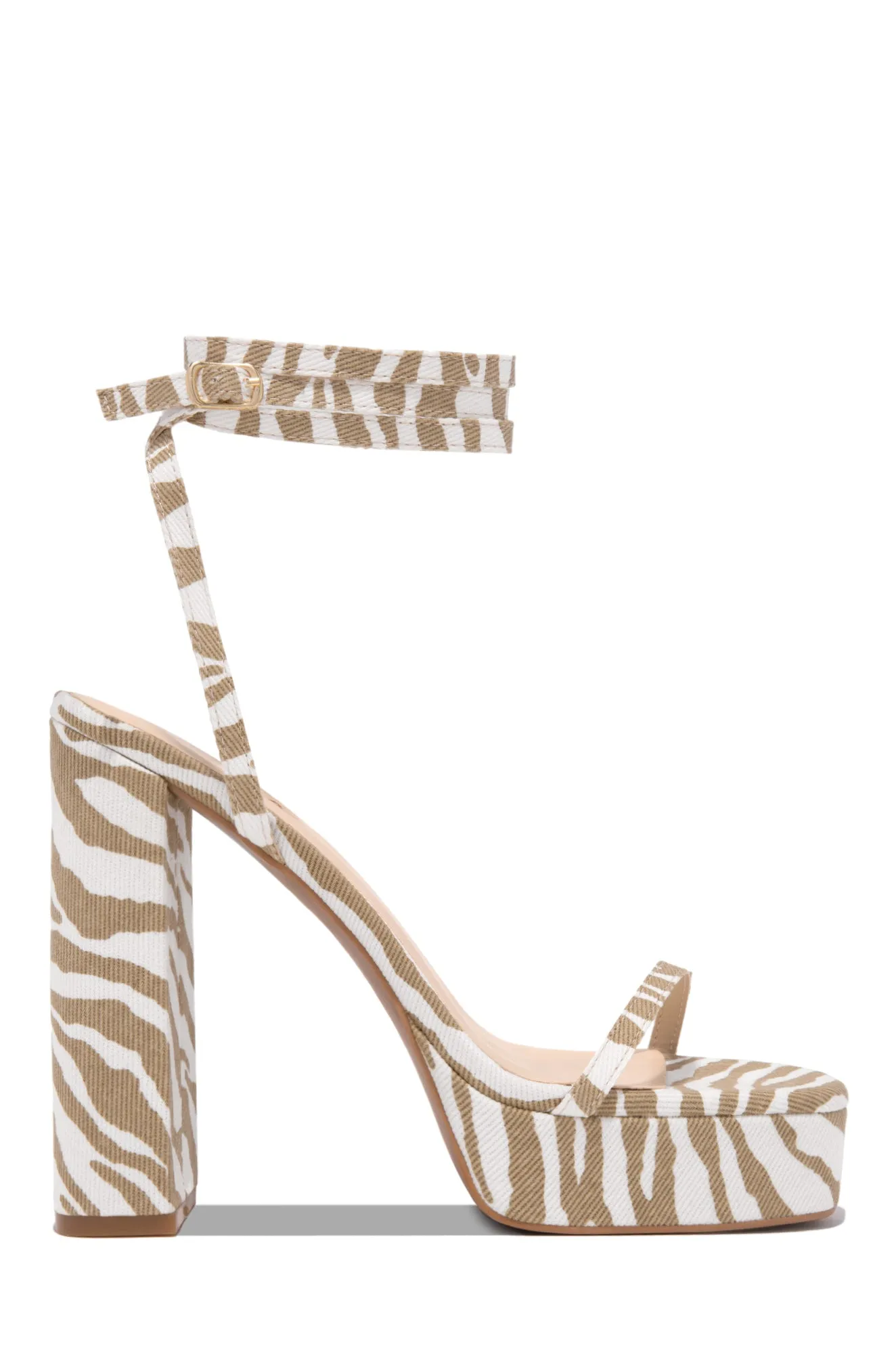 Paige Block High Heel Platforms - Print