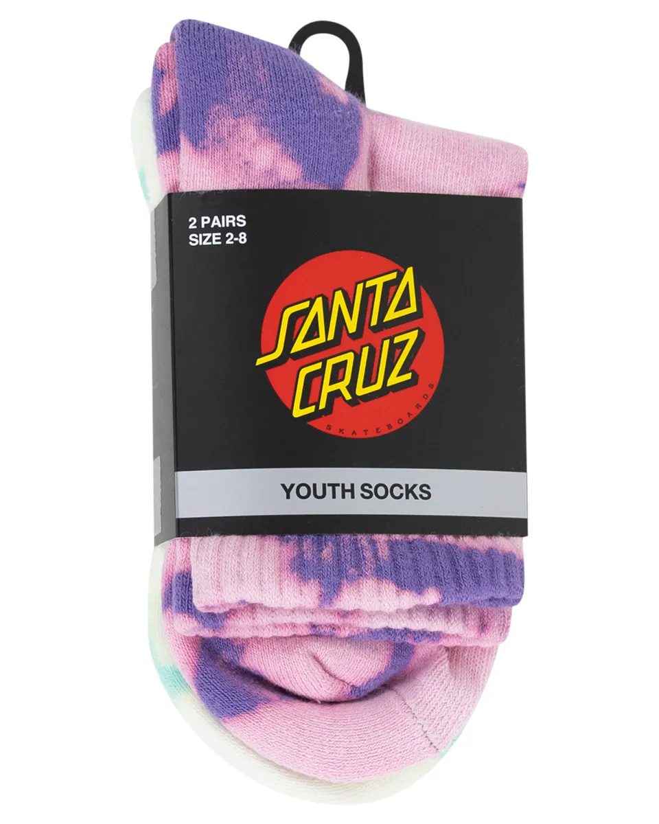 Santa Cruz Other Dot Mid Sock - Pale Pink Tie Dye