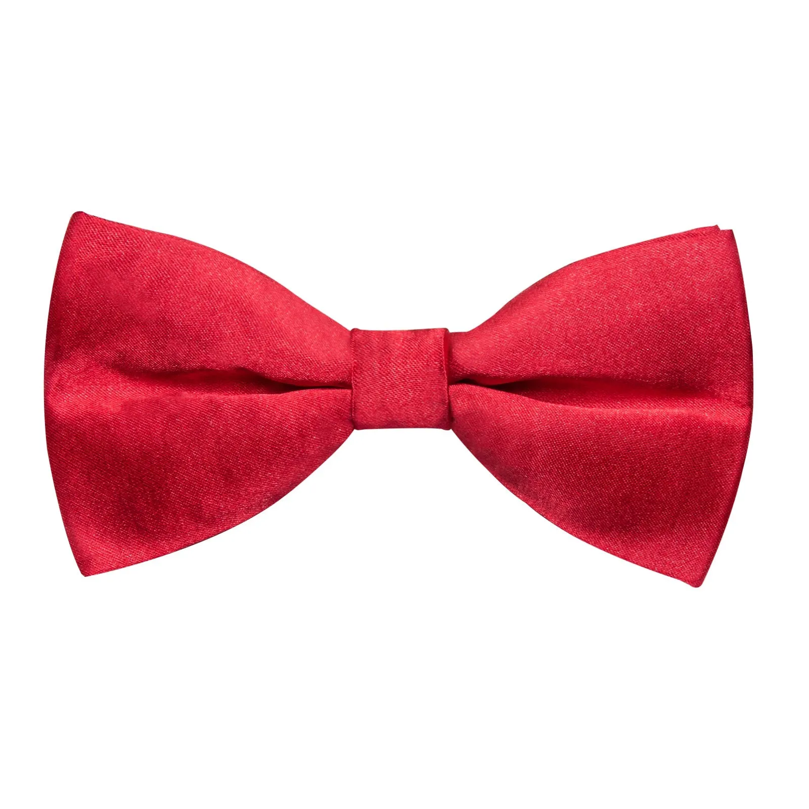 Satin Classic Red Solid Men's Vest Bow Tie Set