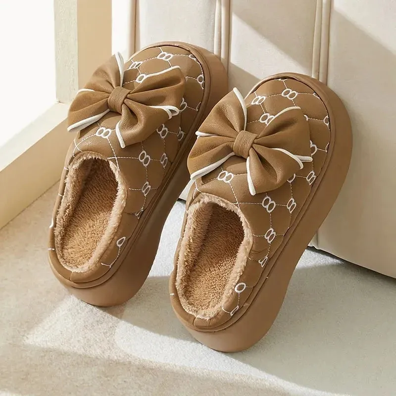 Slippers with a Bow for Girls