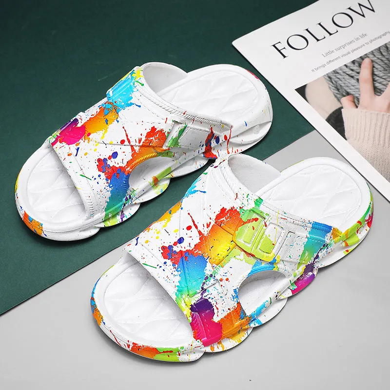 Splashed Paint Sandals