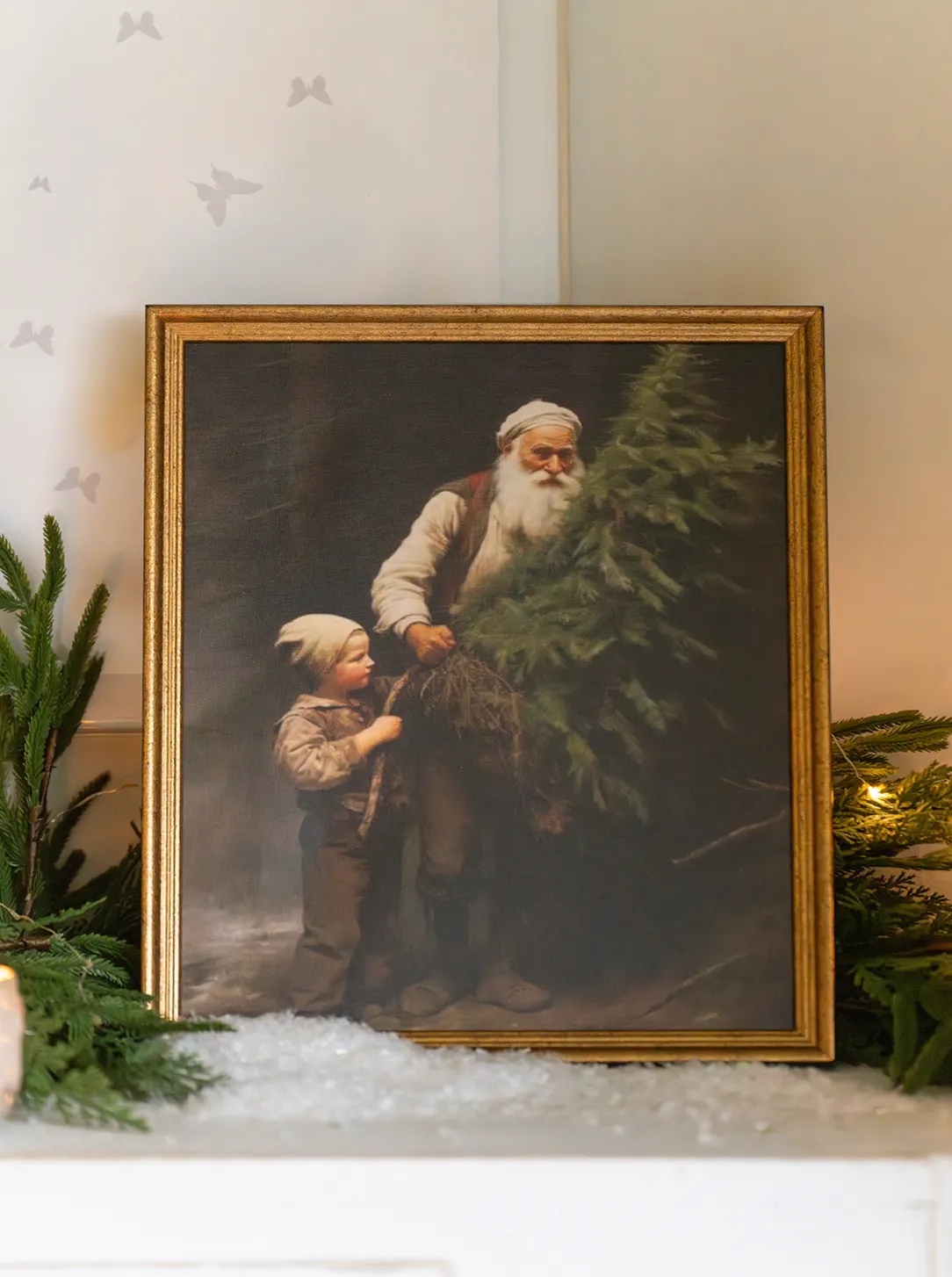 St. Nick Framed Canvas Print | 11x14