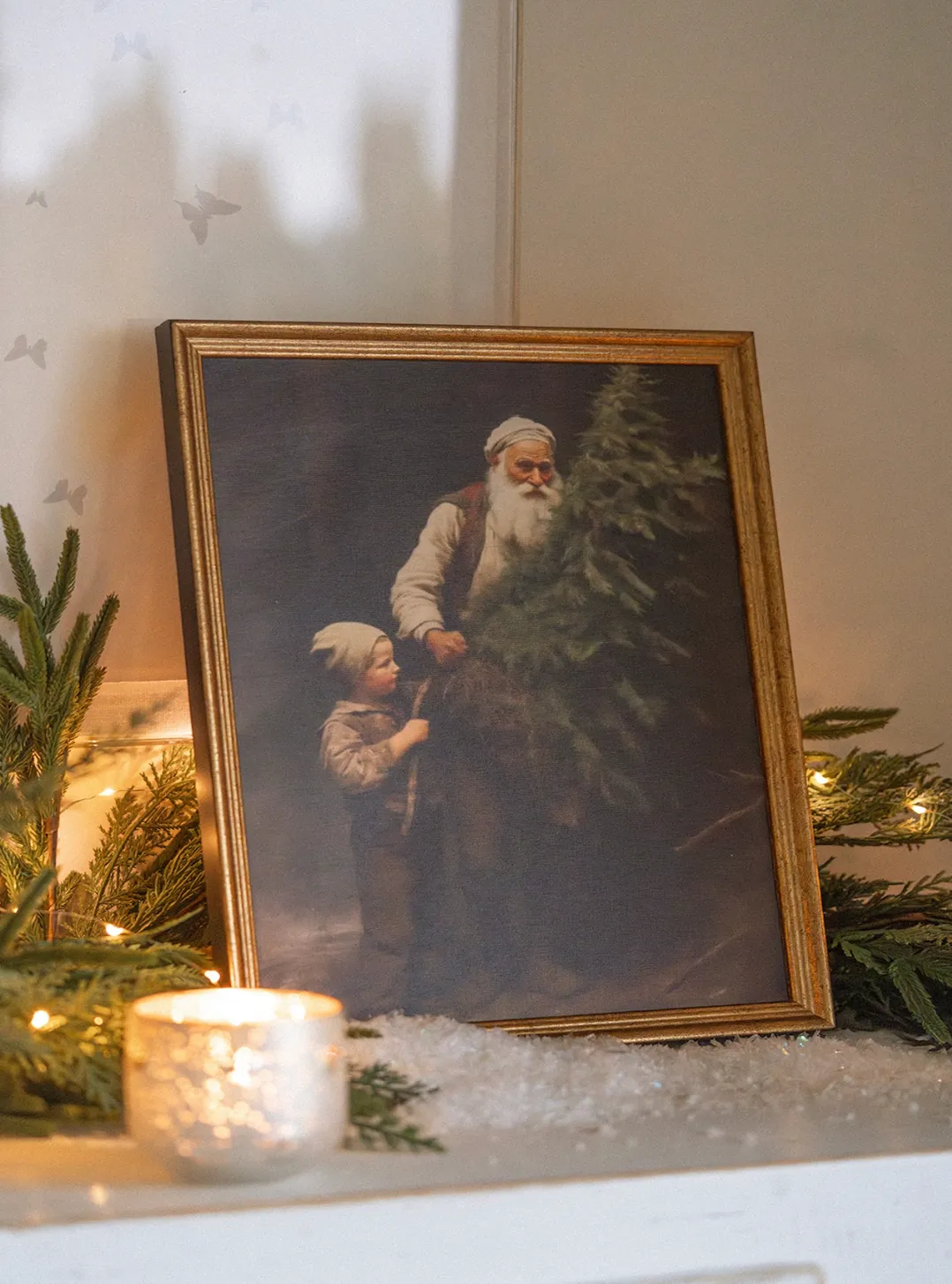 St. Nick Framed Canvas Print | 11x14