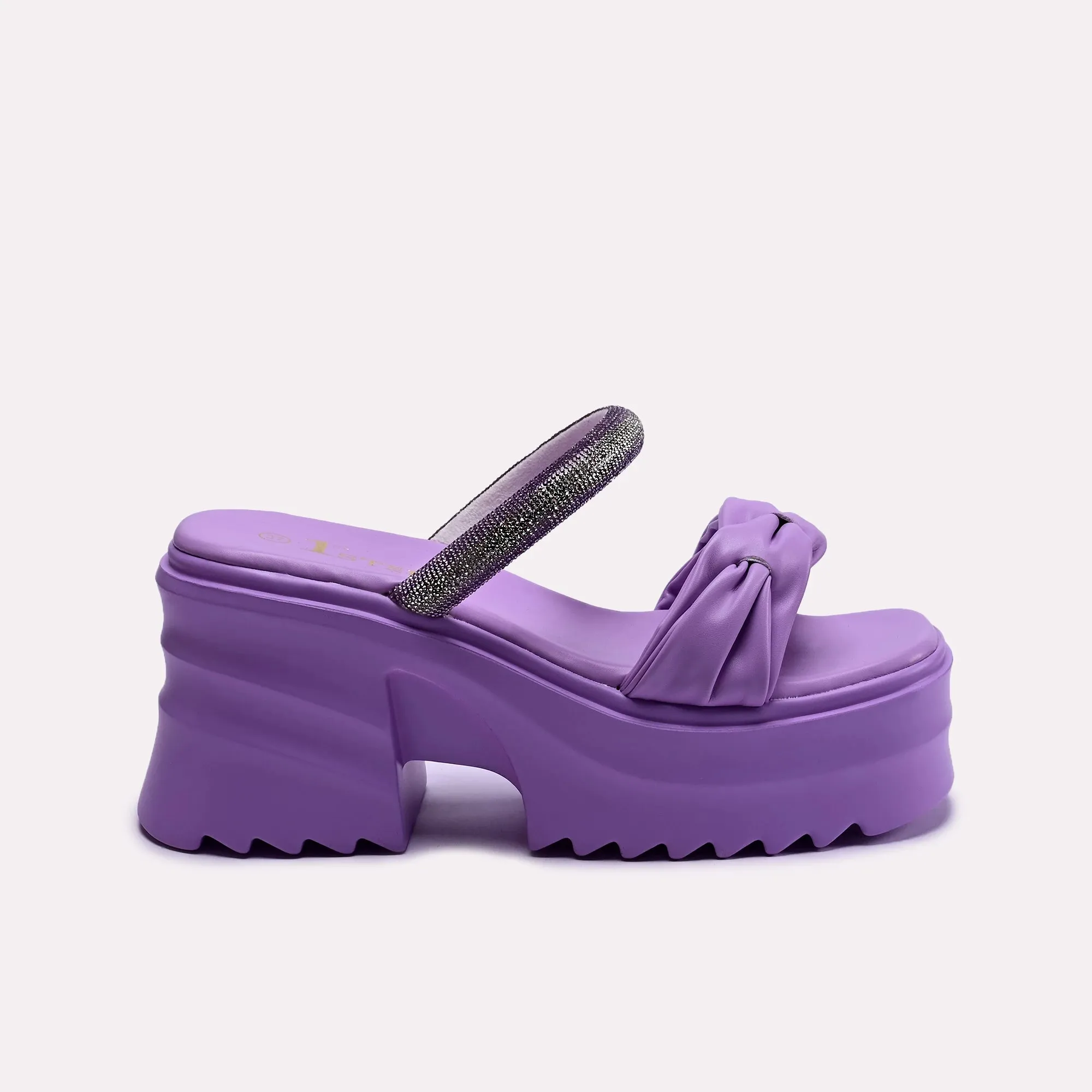 Sylvia Purple Platform Slippers 0412359