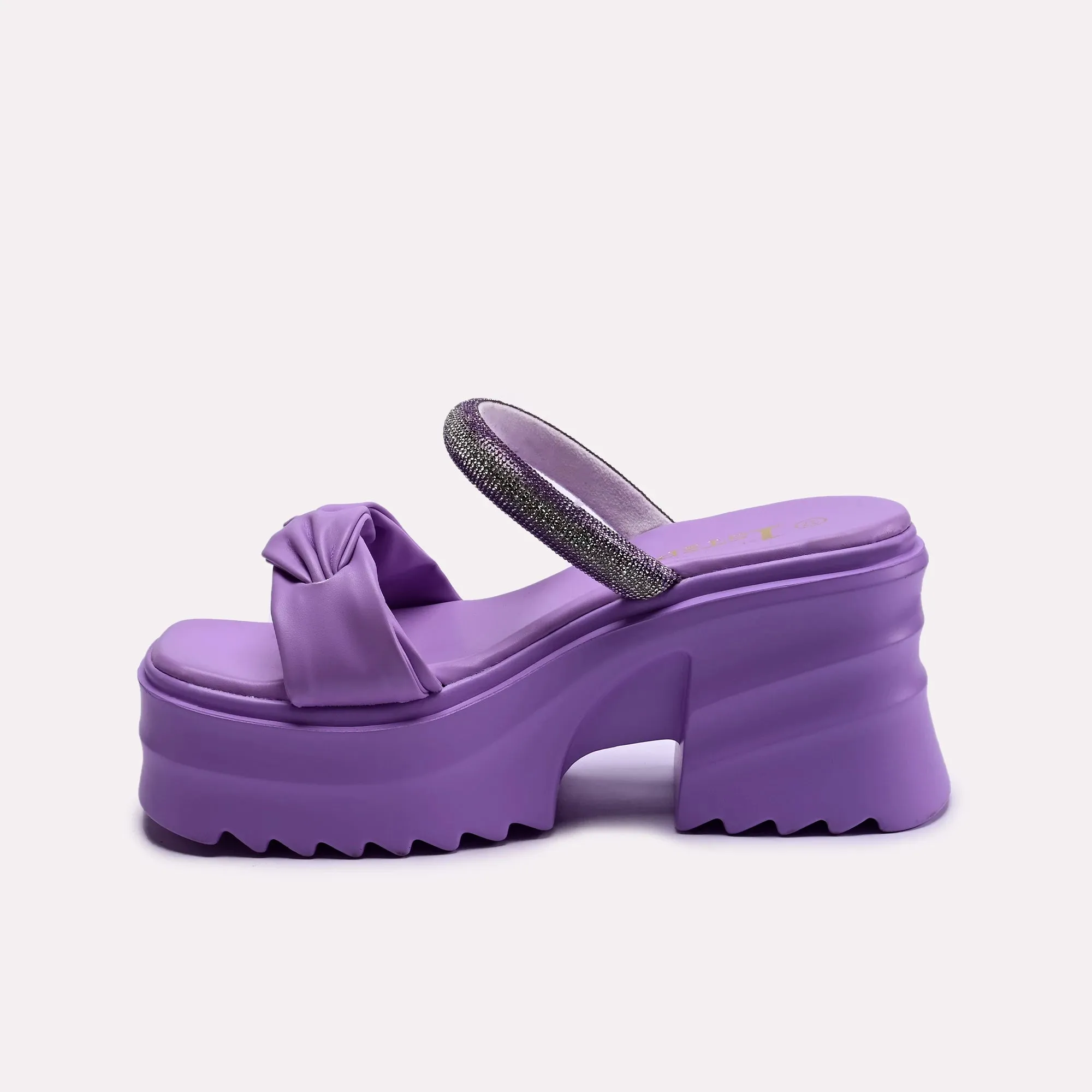 Sylvia Purple Platform Slippers 0412359