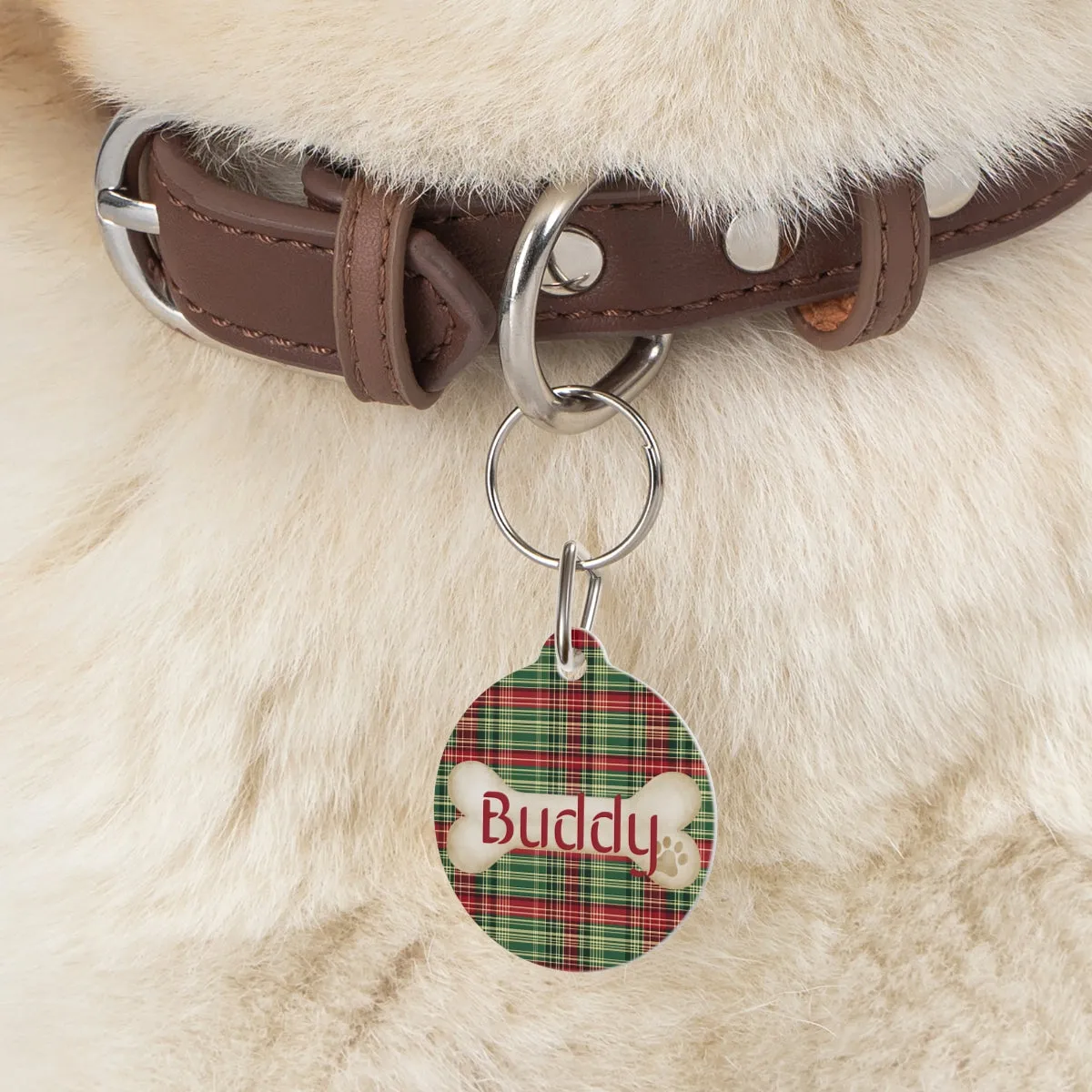 Tartan Collection 19 - Pet Tag Round and Bone Shape, Bandana, Lead, Dinner Bowl, Pet Bed