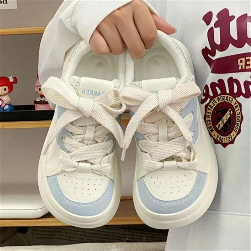 TAVIMART  -  Kawaii Women Vulcanize Shoes Spring Summer 2024 Platform Sneakers Tennis Female Flats Casual Cute Skateboard Footwear