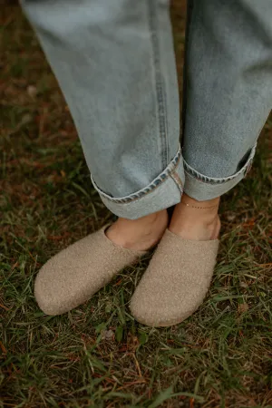 The New Routine Mule - Taupe Shearling