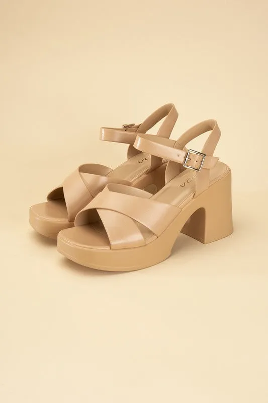 TOUCH Crisscross Sandal Heels